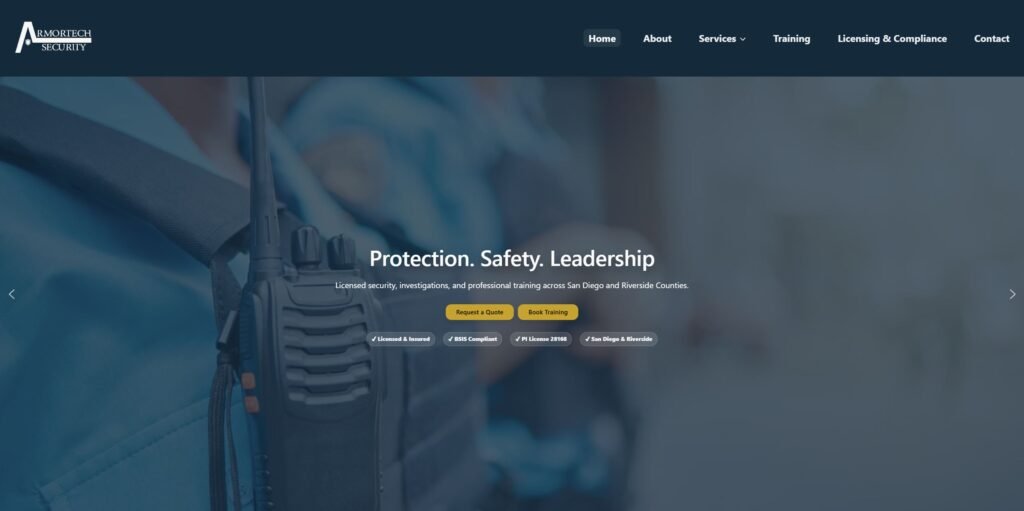 ArmorTech Security Website