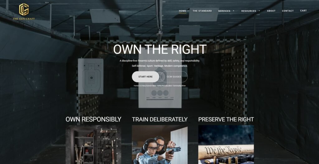 The Gun Craft firearms education website designed by BEPO Media